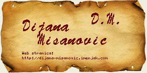Dijana Mišanović vizit kartica
